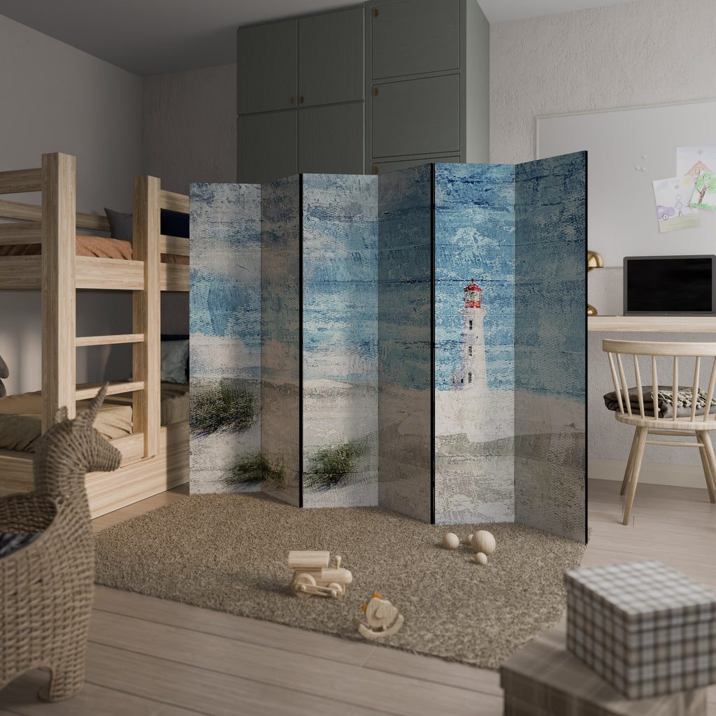 LIGHTHOUSE IN TRANQUILITY 6-Panel Room Divider