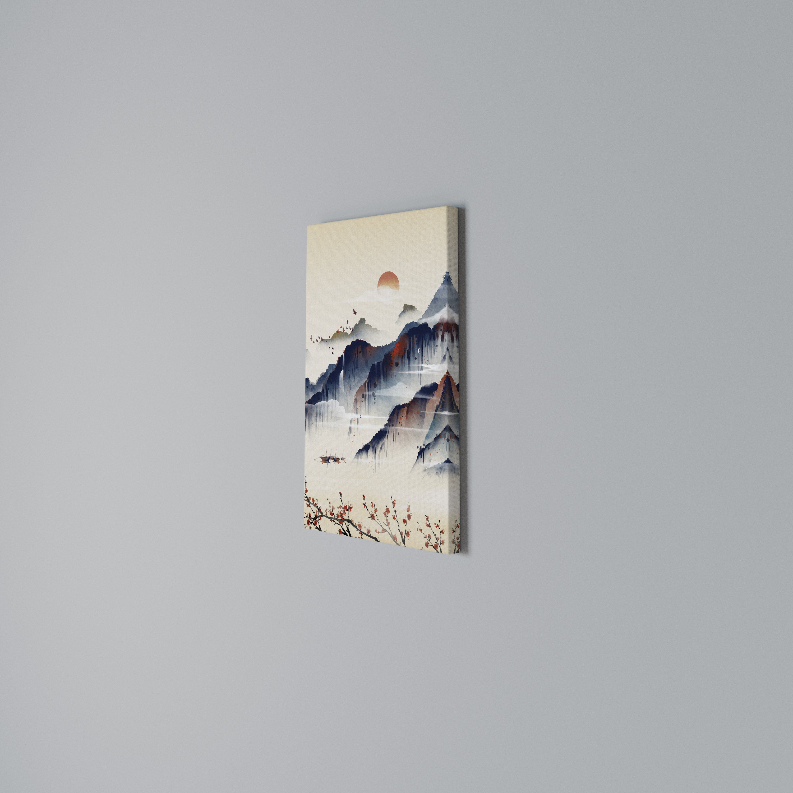 JAPANESE LANDSCAPE Cuadro en lienzo vertical