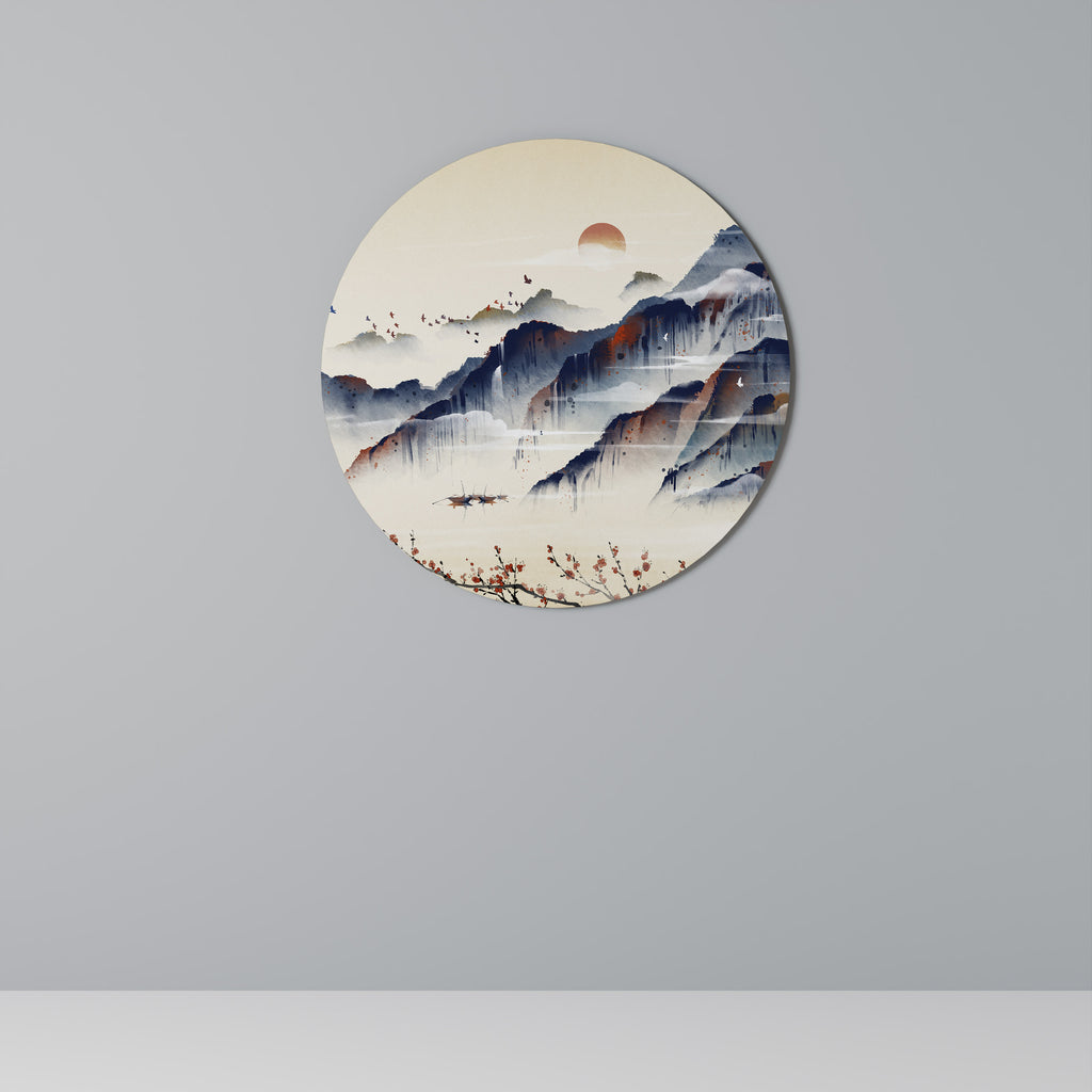 JAPANESE LANDSCAPE Round Wall Art