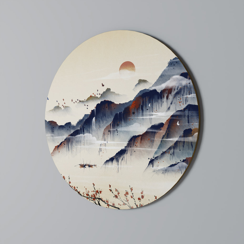 JAPANESE LANDSCAPE Round Wall Art