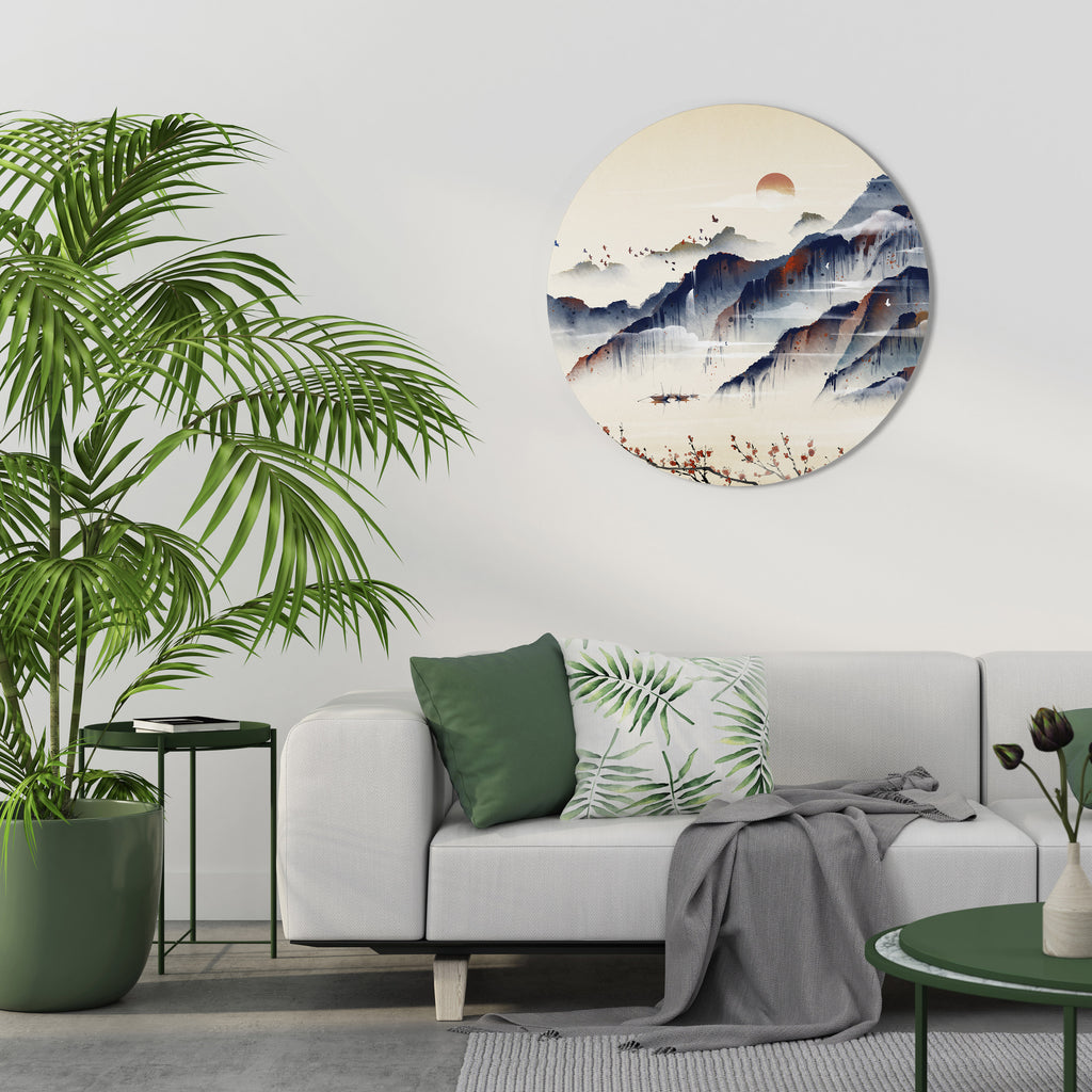 JAPANESE LANDSCAPE Round Wall Art