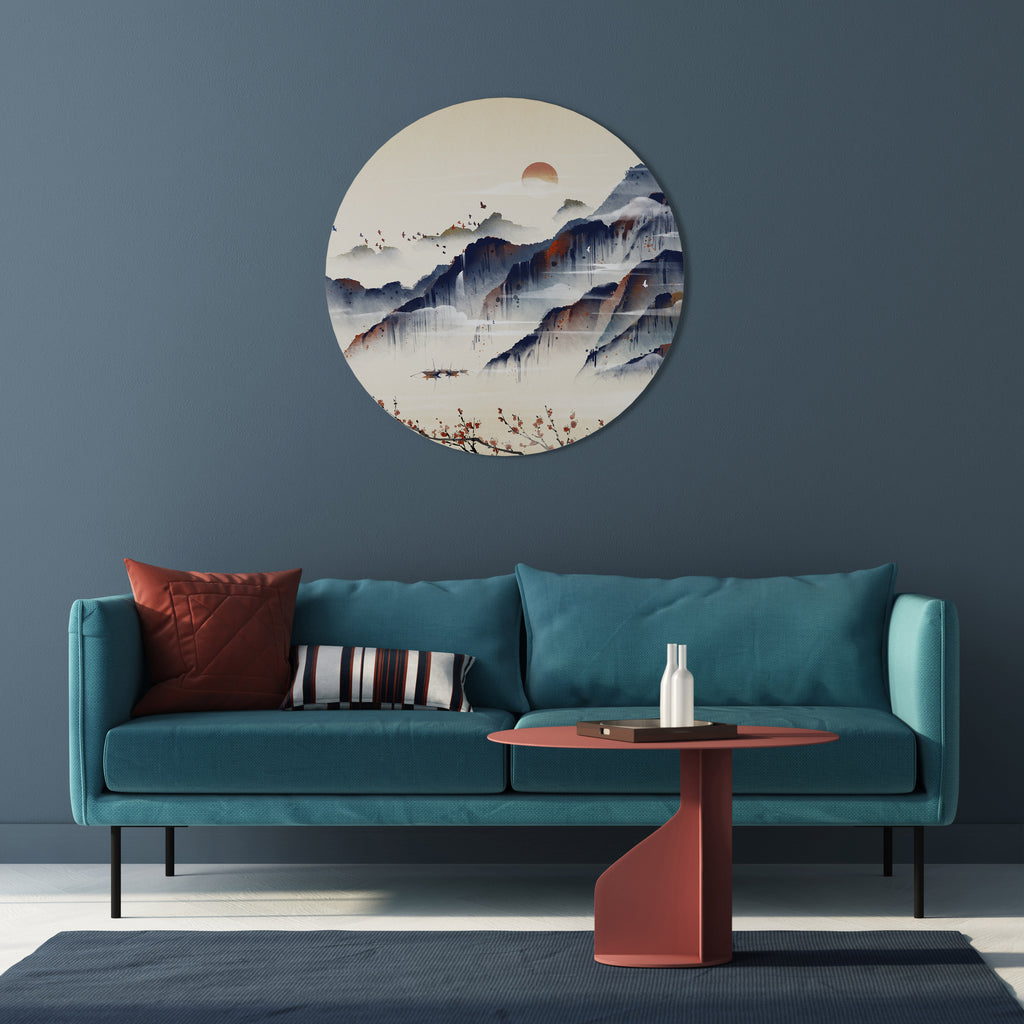 JAPANESE LANDSCAPE Round Wall Art