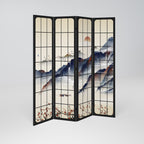 JAPANESE LANDSCAPE Decorative 4-Panel Room Divider