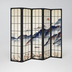 JAPANESE LANDSCAPE Biombo de 5 paneles