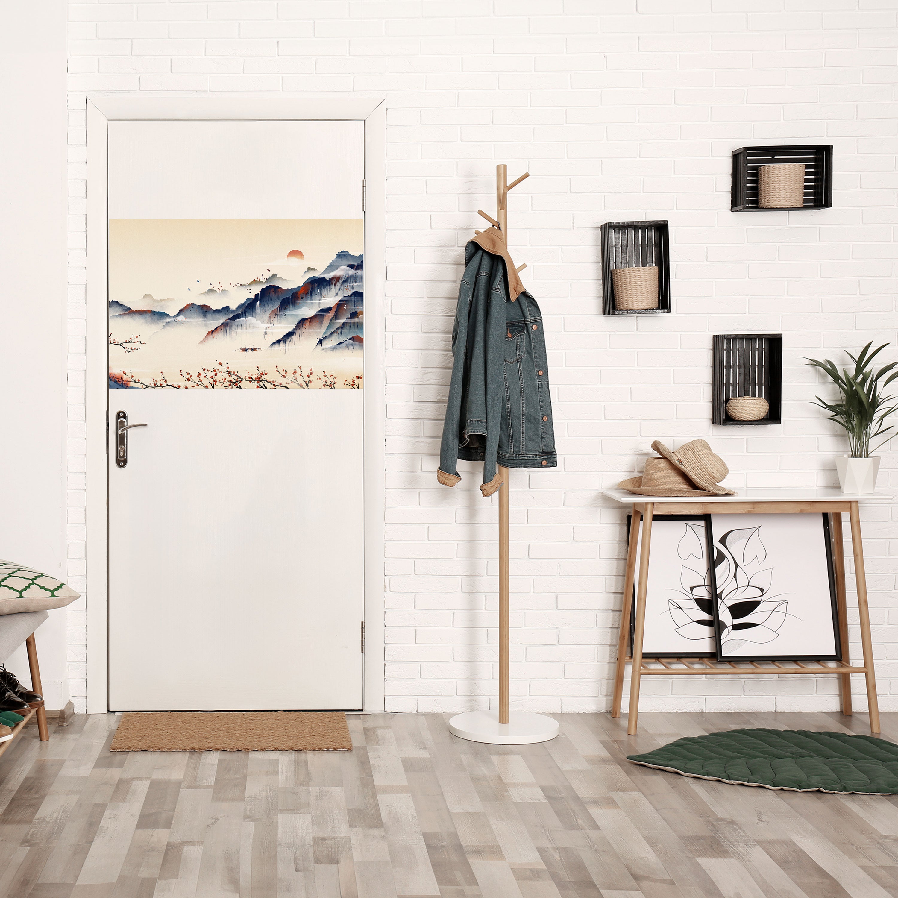 Póster horizontal autoadhesivo de PAISAJE JAPONÉS