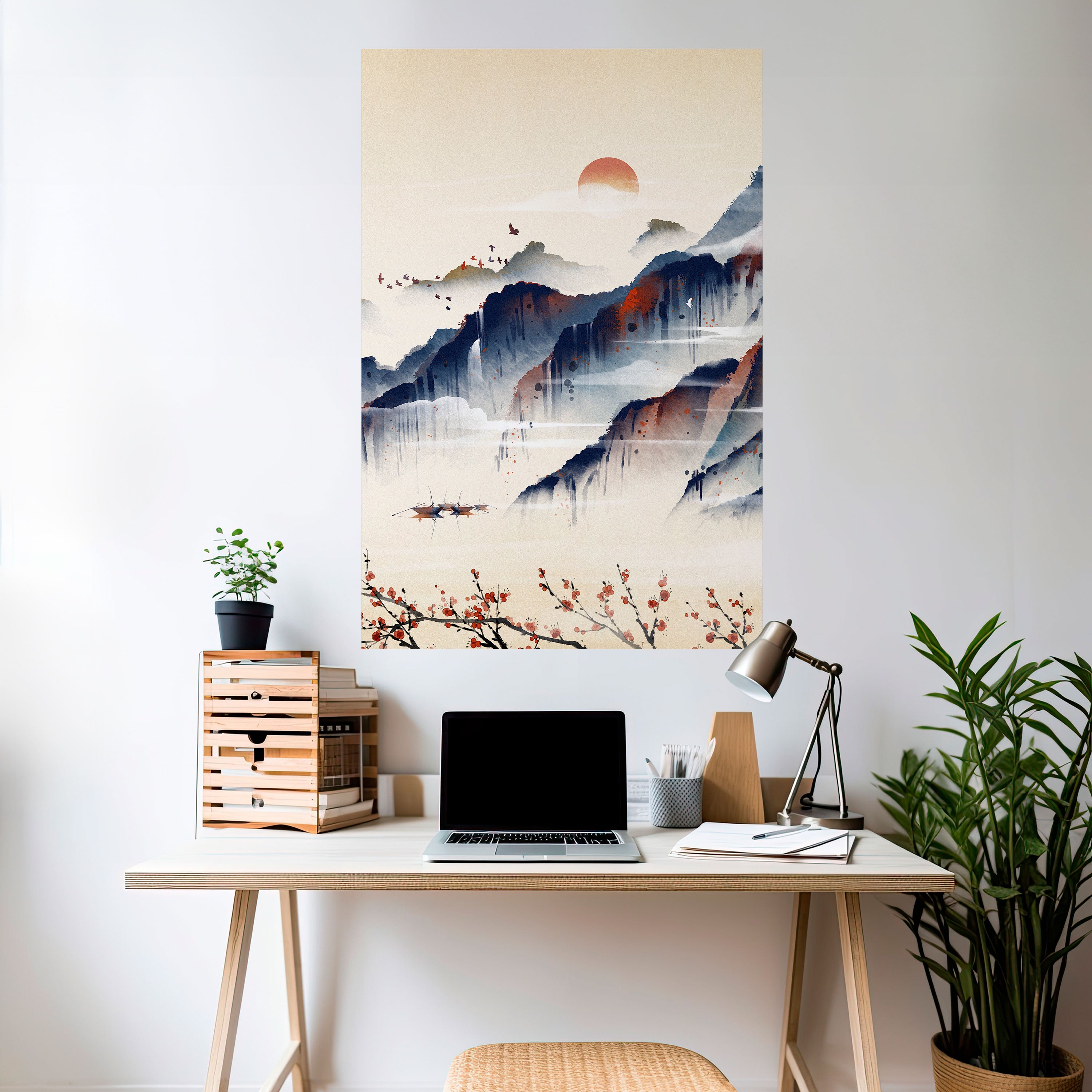 JAPANESE LANDSCAPE Peel and Stick Vertical Poster