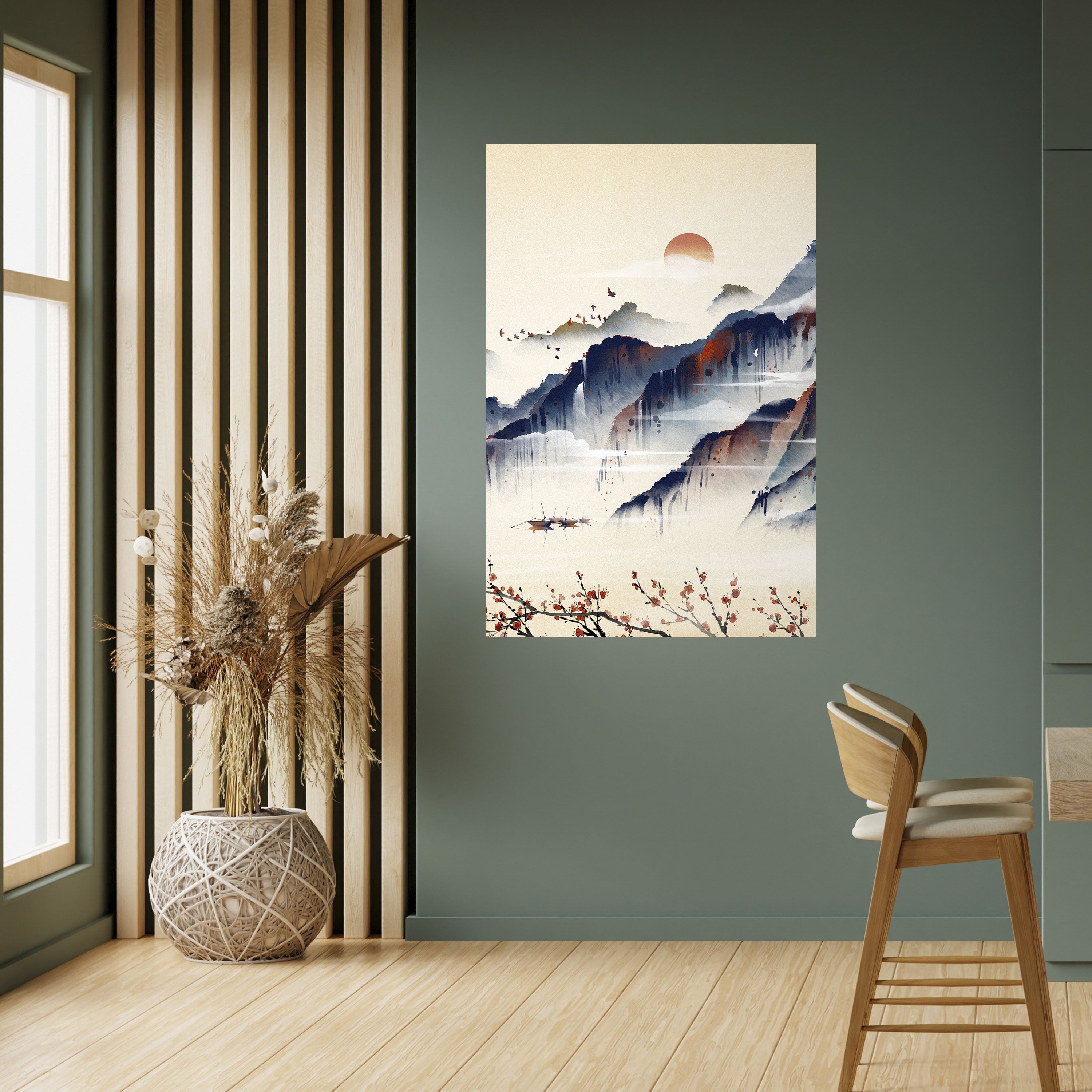 JAPANESE LANDSCAPE Peel and Stick Vertical Poster