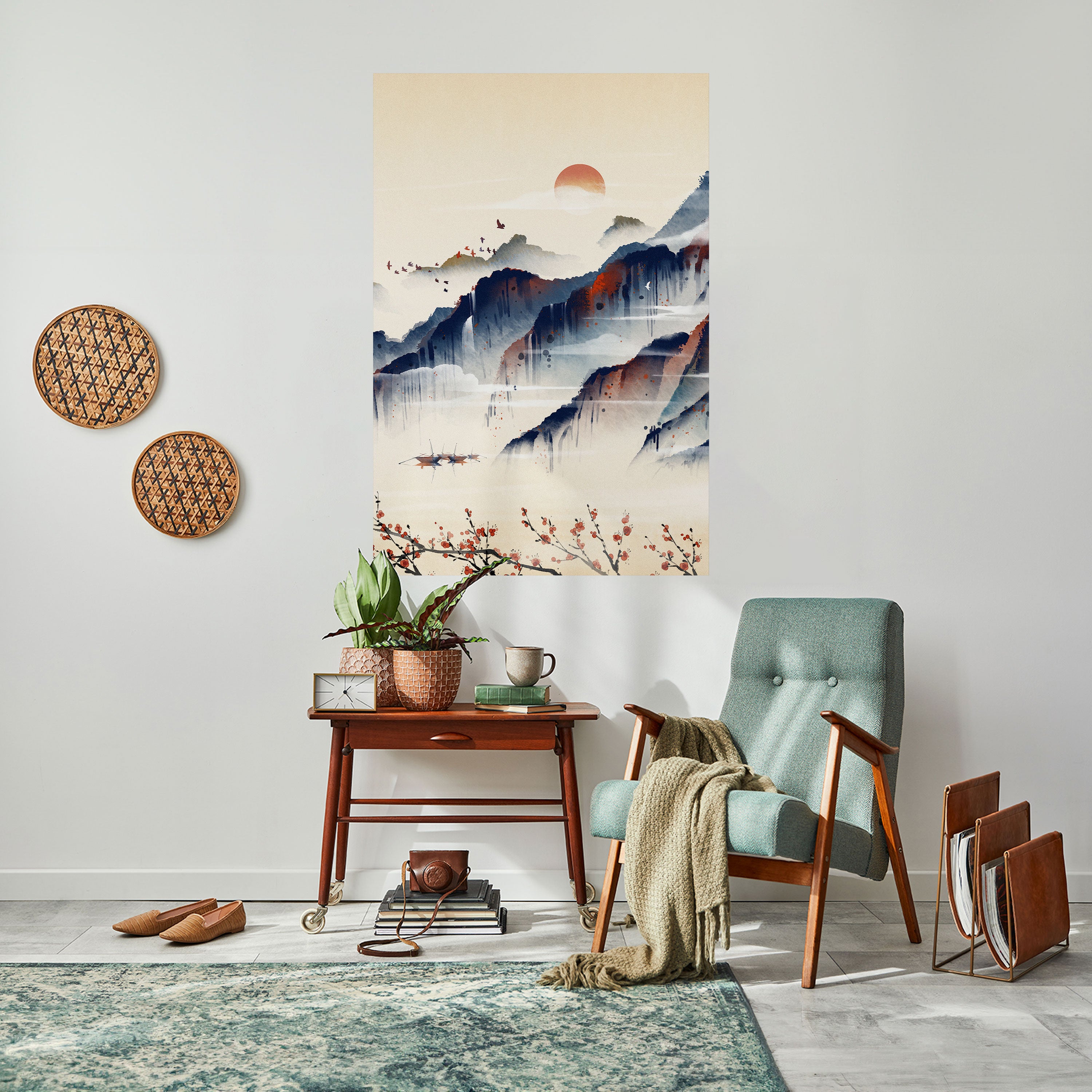 JAPANESE LANDSCAPE Peel and Stick Vertical Poster
