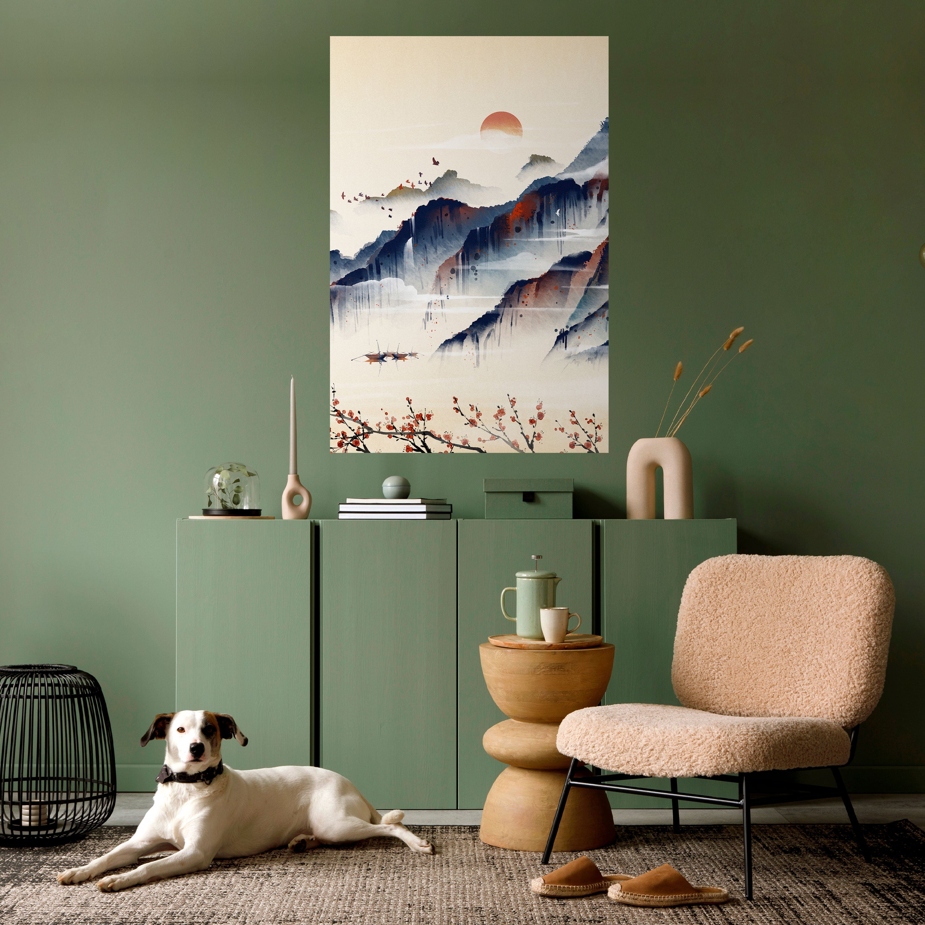 JAPANESE LANDSCAPE Peel and Stick Vertical Poster