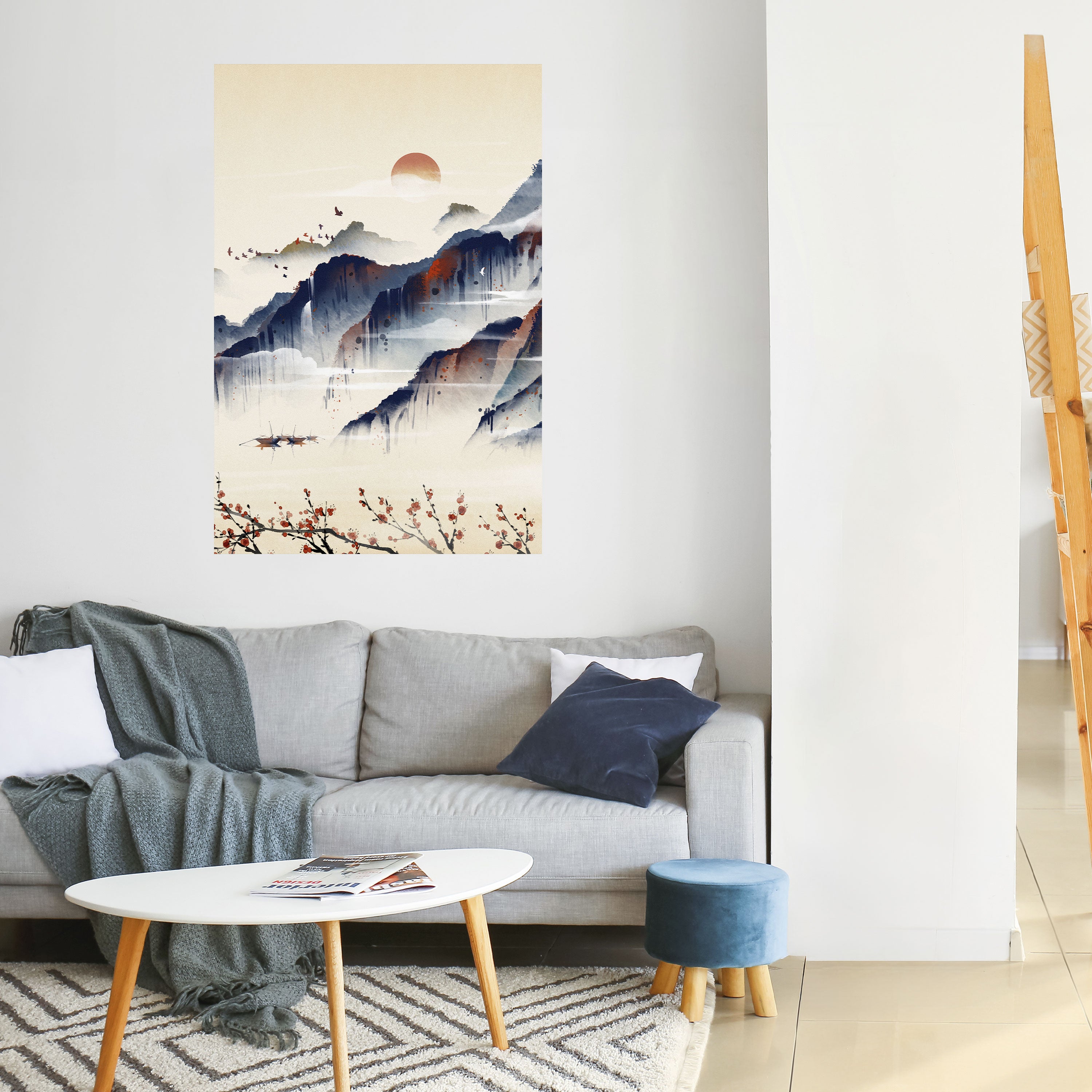 JAPANESE LANDSCAPE Peel and Stick Vertical Poster