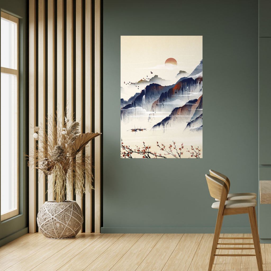 JAPANESE LANDSCAPE Peel and Stick Vertical Poster