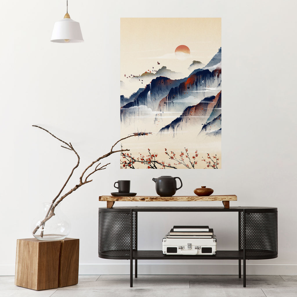 JAPANESE LANDSCAPE Peel and Stick Vertical Poster