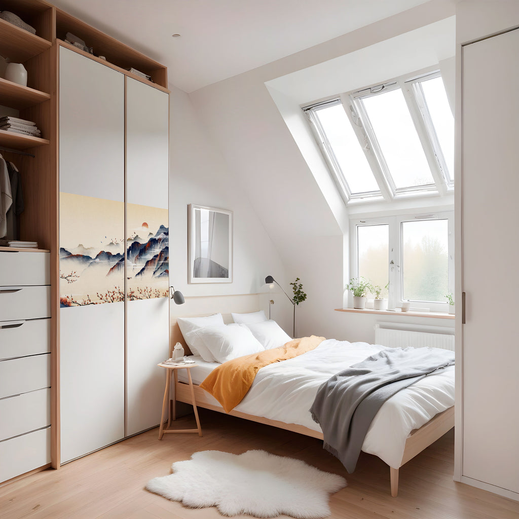 Póster horizontal autoadhesivo de PAISAJE JAPONÉS