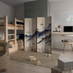 ORIENTAL LANDSCAPE Decorative 4-Panel Room Divider
