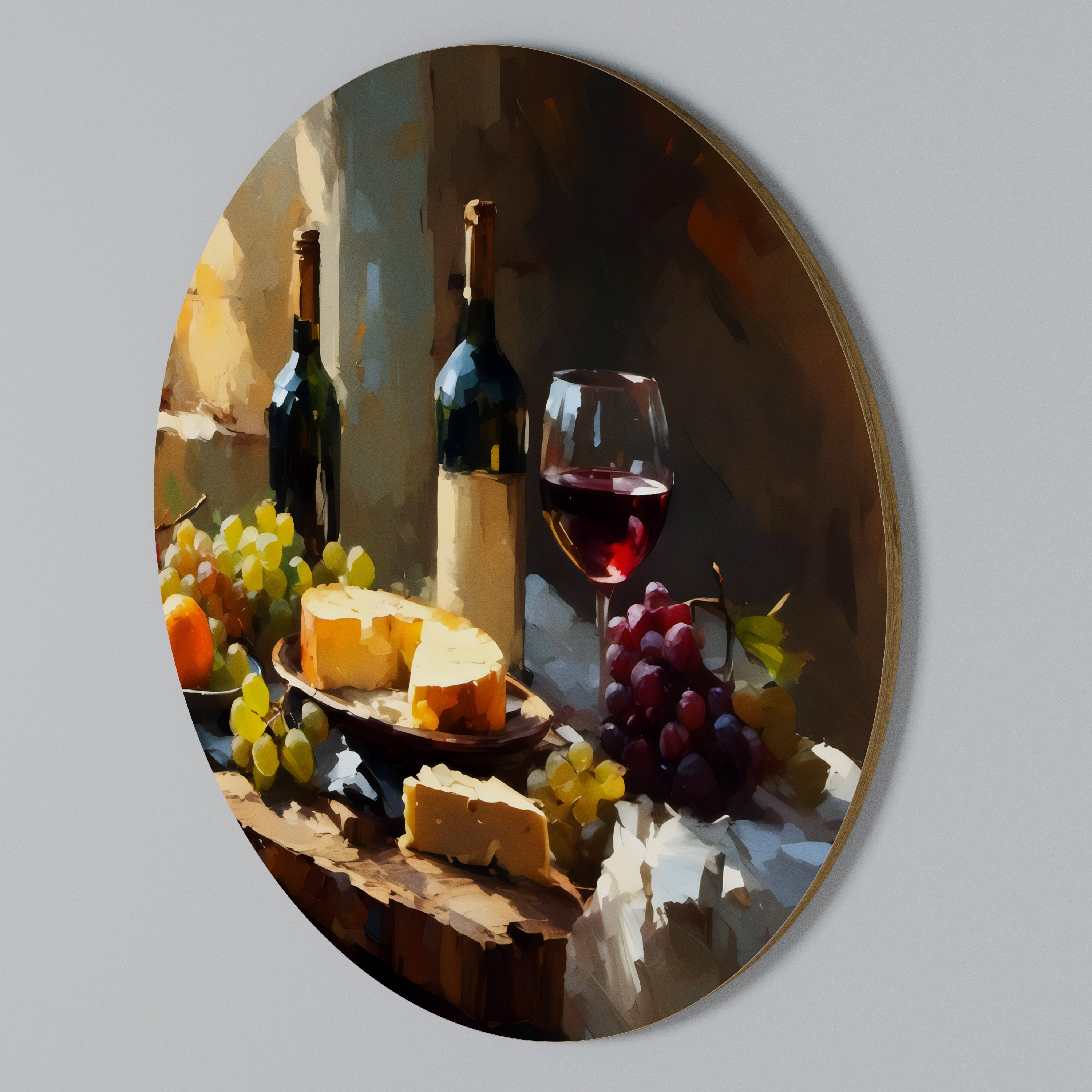 VINTAGE VINEYARD LUXURY Arte de pared redondo