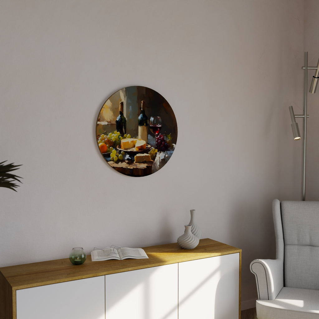 Arte de pared redondo de lujo de viñedo vintage