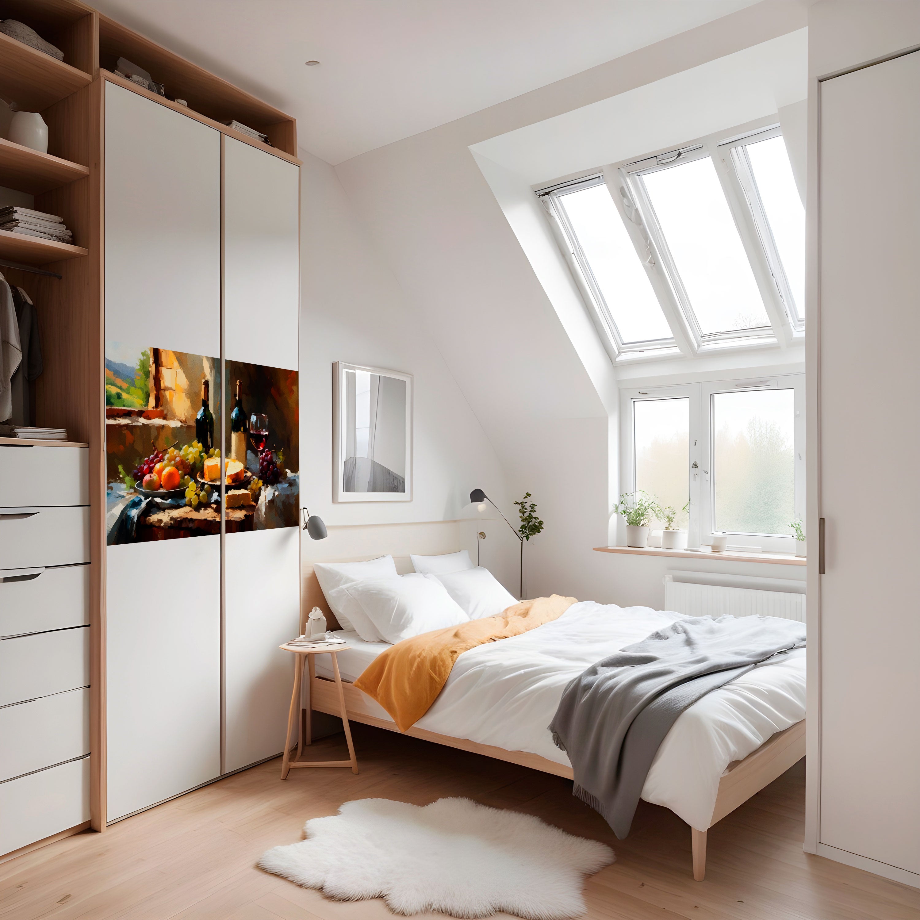 Póster horizontal autoadhesivo de lujo de viñedo vintage