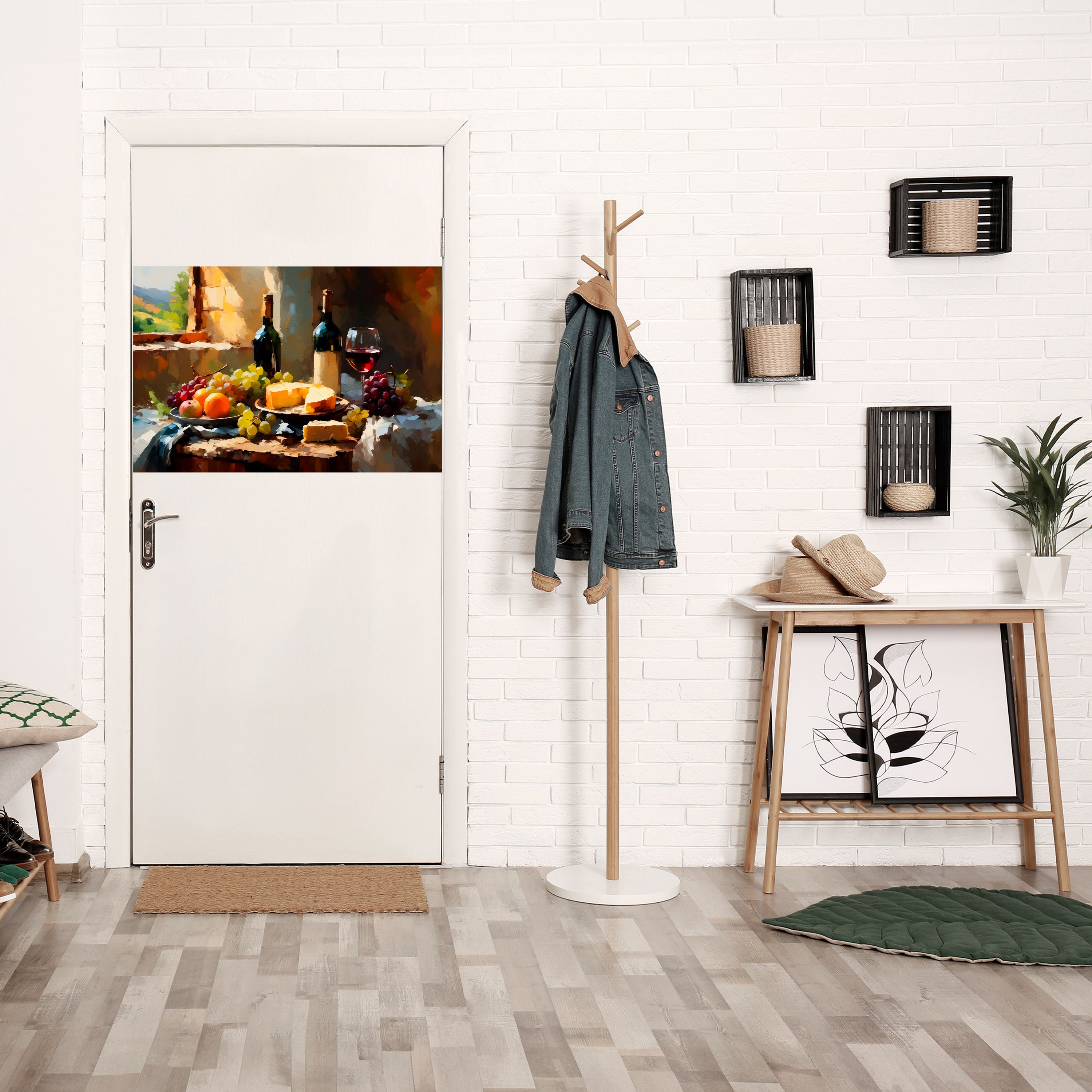 Póster horizontal autoadhesivo de lujo de viñedo vintage