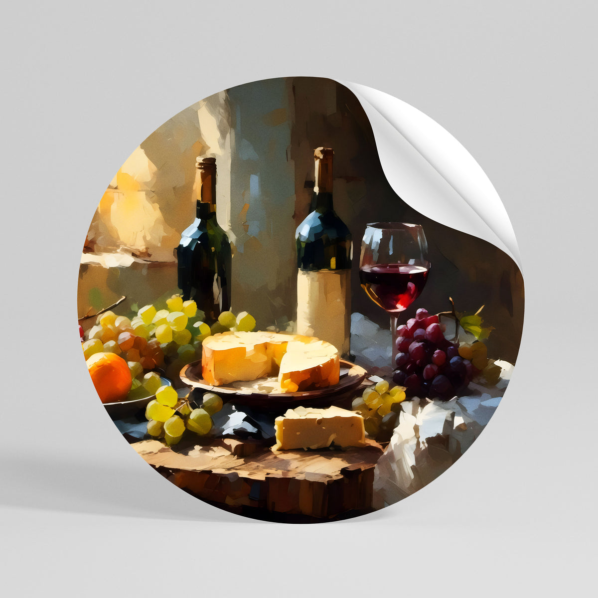 VINTAGE VINEYARD LUXURY Vinilo adhesivo redondo
