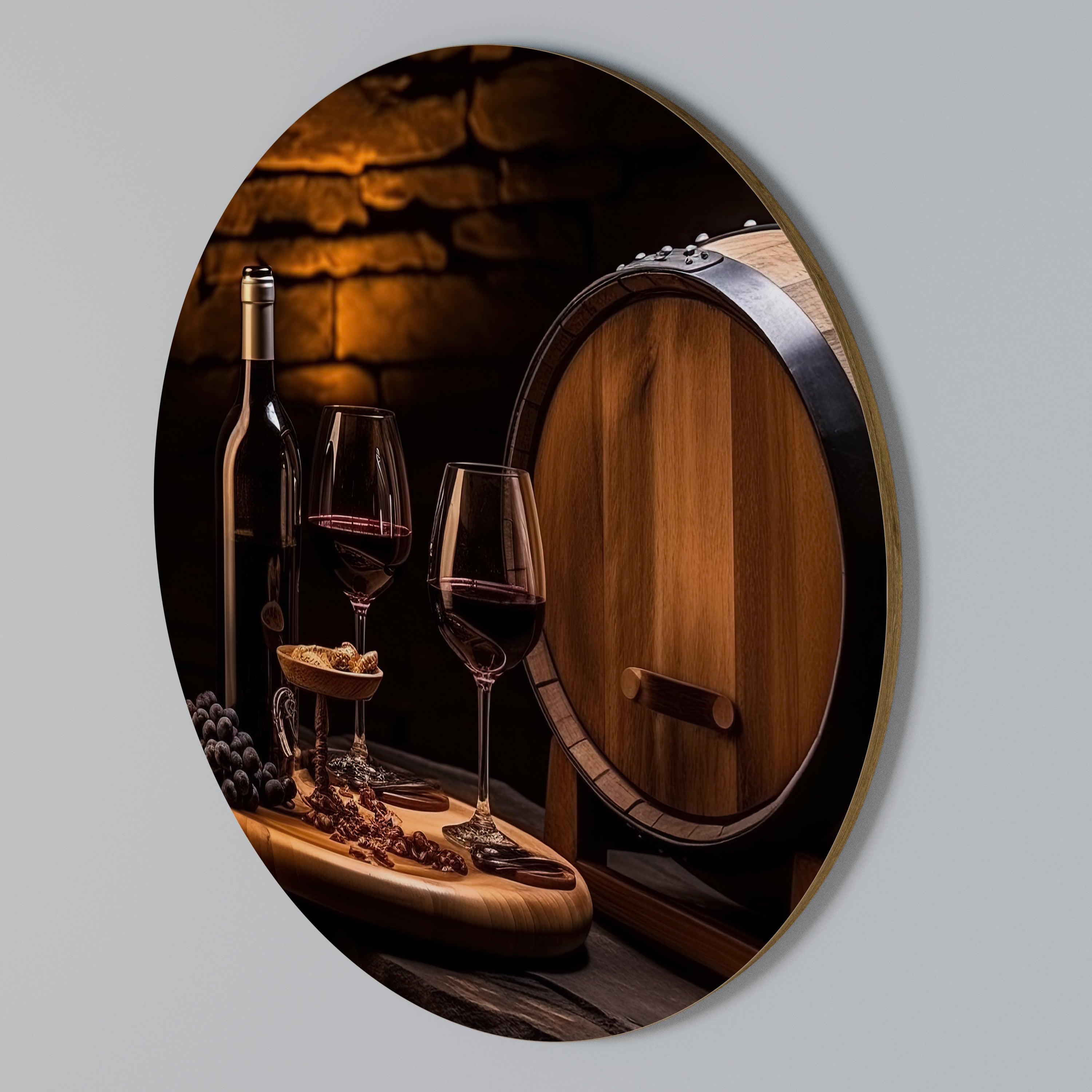 VINTAGE VIGNETTE Arte de pared redondo