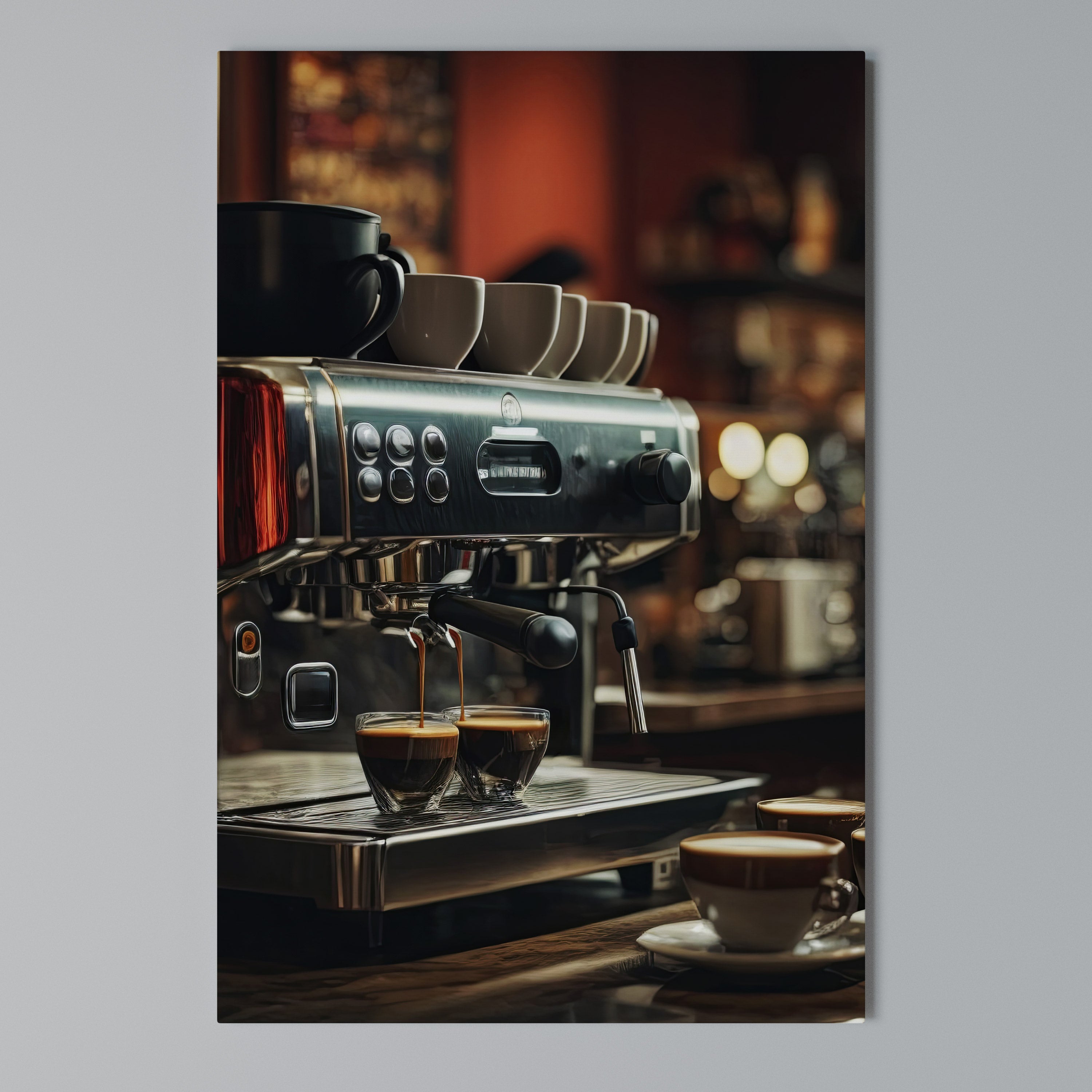 BARISTA’S DREAM MACHINE Cuadro en lienzo vertical
