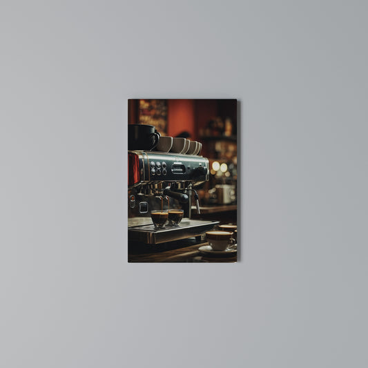 BARISTA’S DREAM MACHINE Vertical Canvas Print