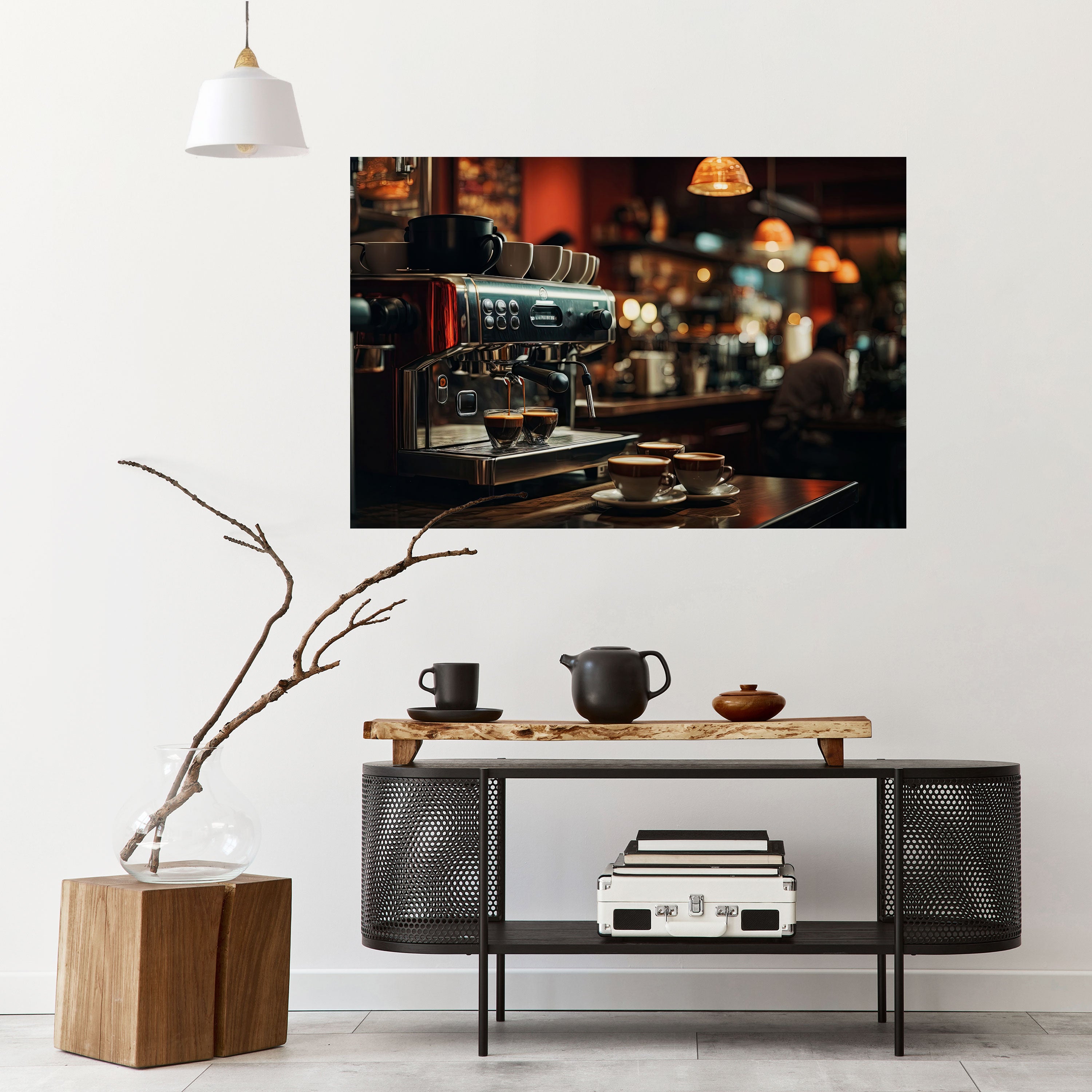 BARISTA’S DREAM MACHINE Peel and Stick Horizontal Poster