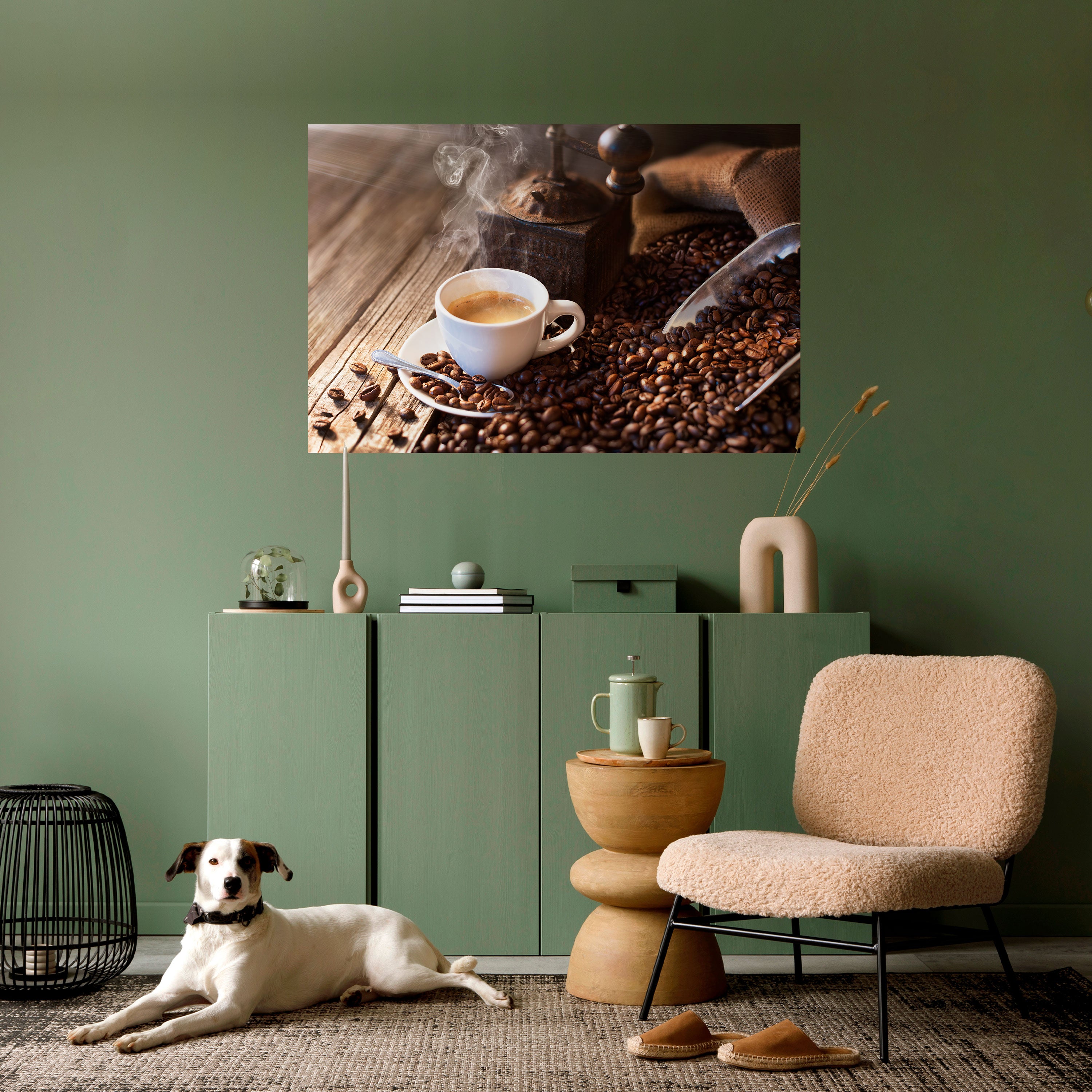 Póster horizontal autoadhesivo "DELICIAS HECHAS AL VAPOR"