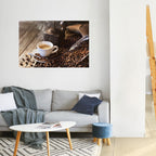 STEAMING BREWED DELIGHT Póster Horizontal Adhesivo