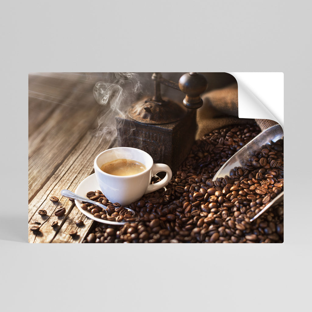 Póster horizontal autoadhesivo "DELICIAS HECHAS AL VAPOR"