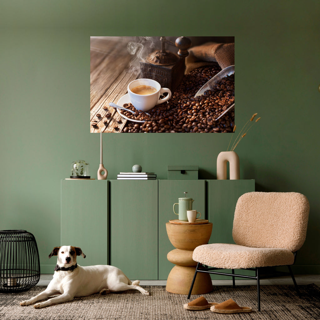 Póster horizontal autoadhesivo "DELICIAS HECHAS AL VAPOR"