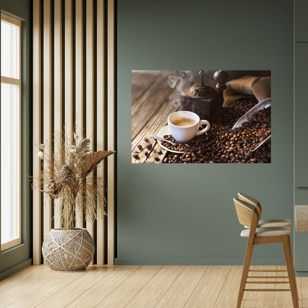 Póster horizontal autoadhesivo "DELICIAS HECHAS AL VAPOR"