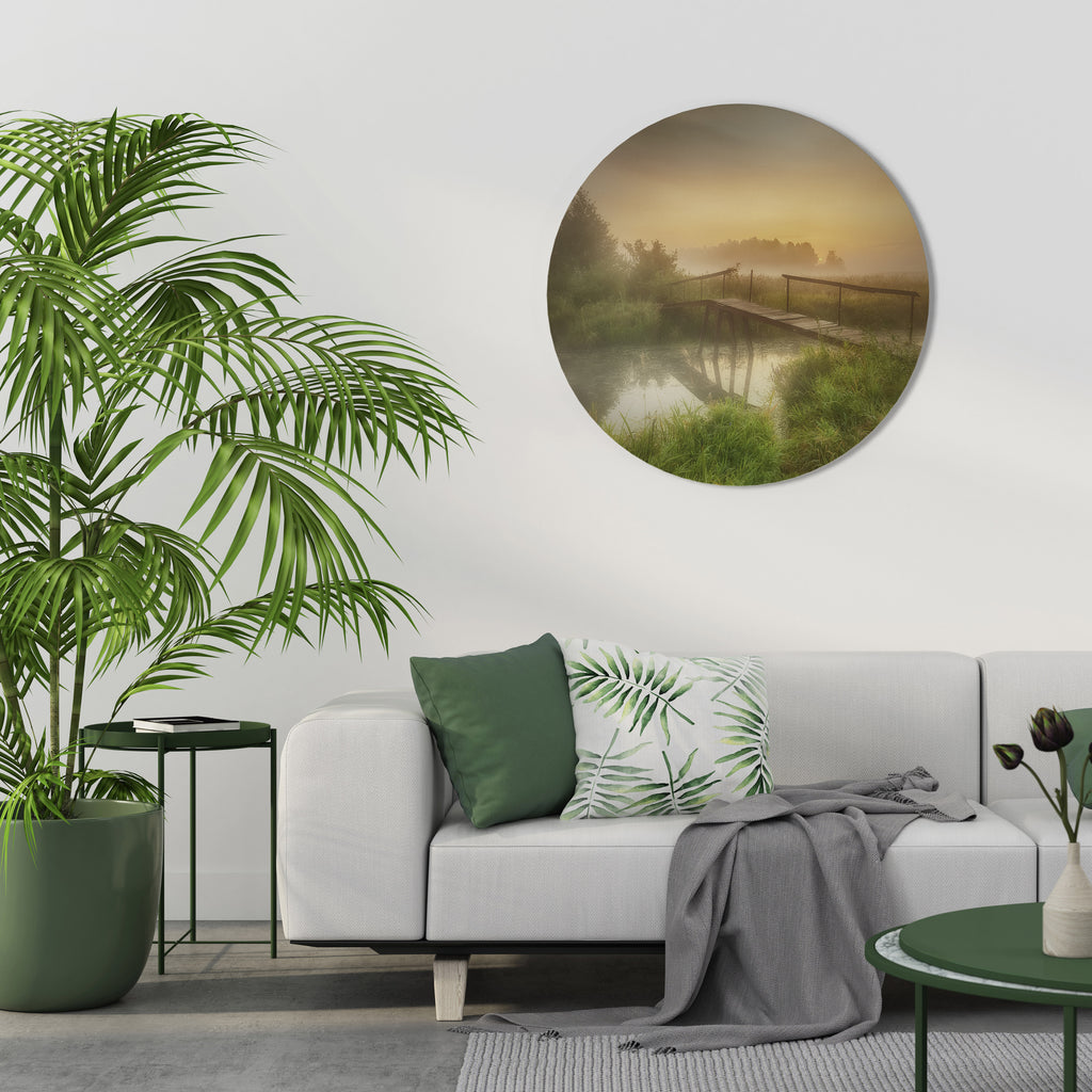 DREAMY HAZE Round Wall Art