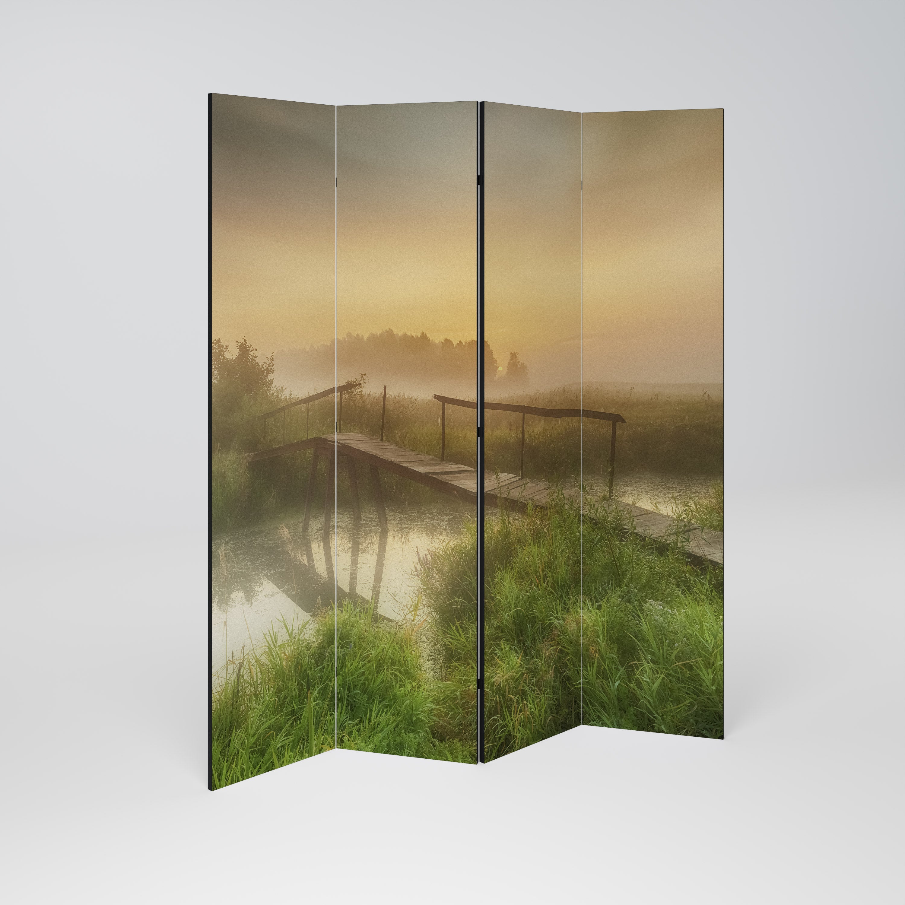 DREAMY HAZE 4-Panel Room Divider