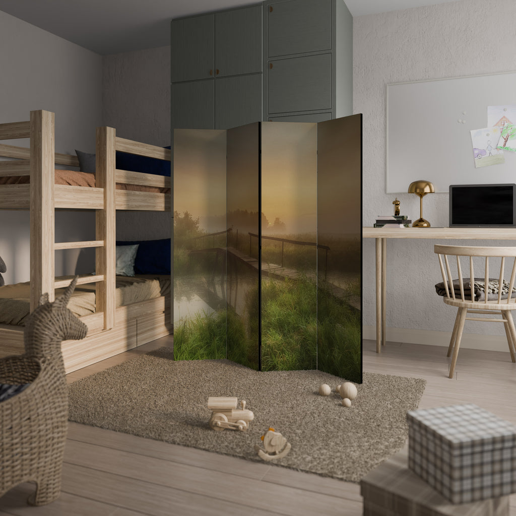 Biombo decorativo de 4 paneles DREAMY HAZE