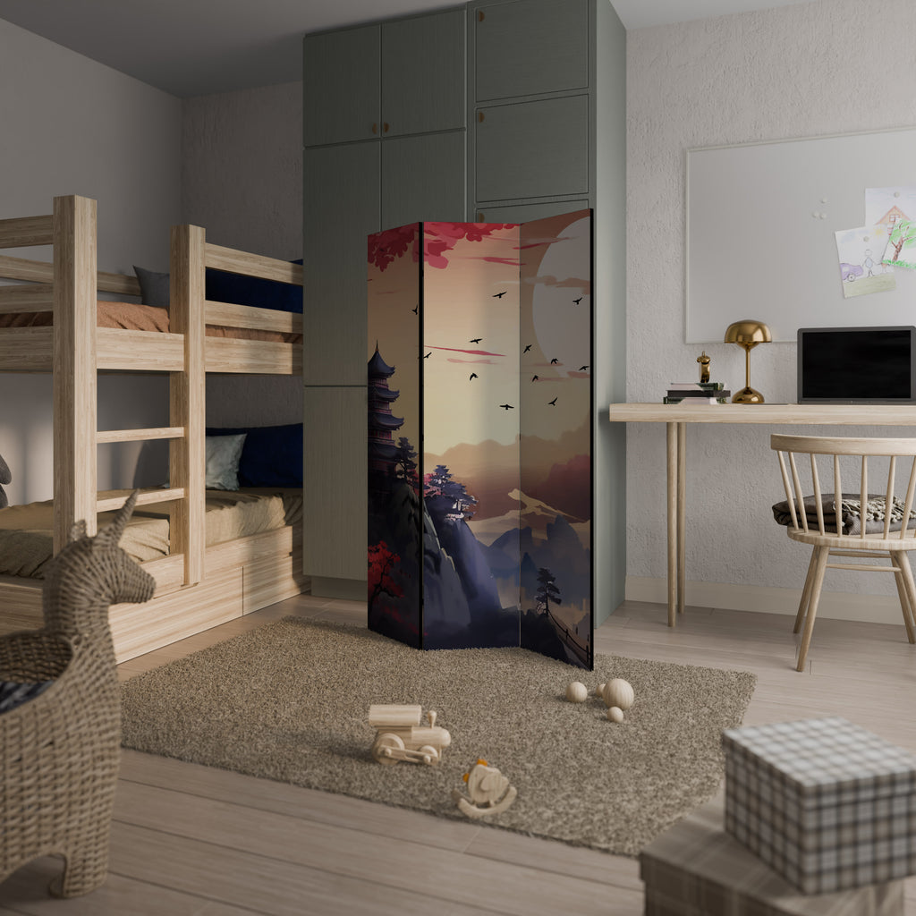 JAPANESE AURA Biombo de 3 paneles