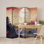 JAPANESE AURA Biombo Decorativo de 5 Paneles