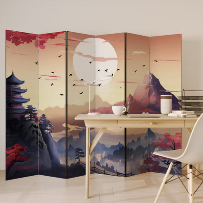 JAPANESE AURA Biombo de 6 paneles