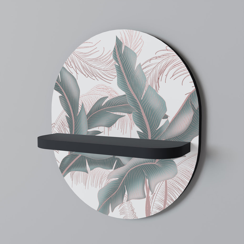 Estantería de arte ovalada DELICATE BLISS con acabado negro