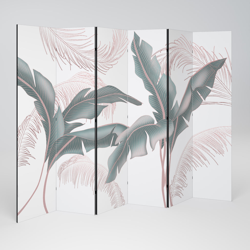 Biombo decorativo DELICATE BLISS de 6 paneles
