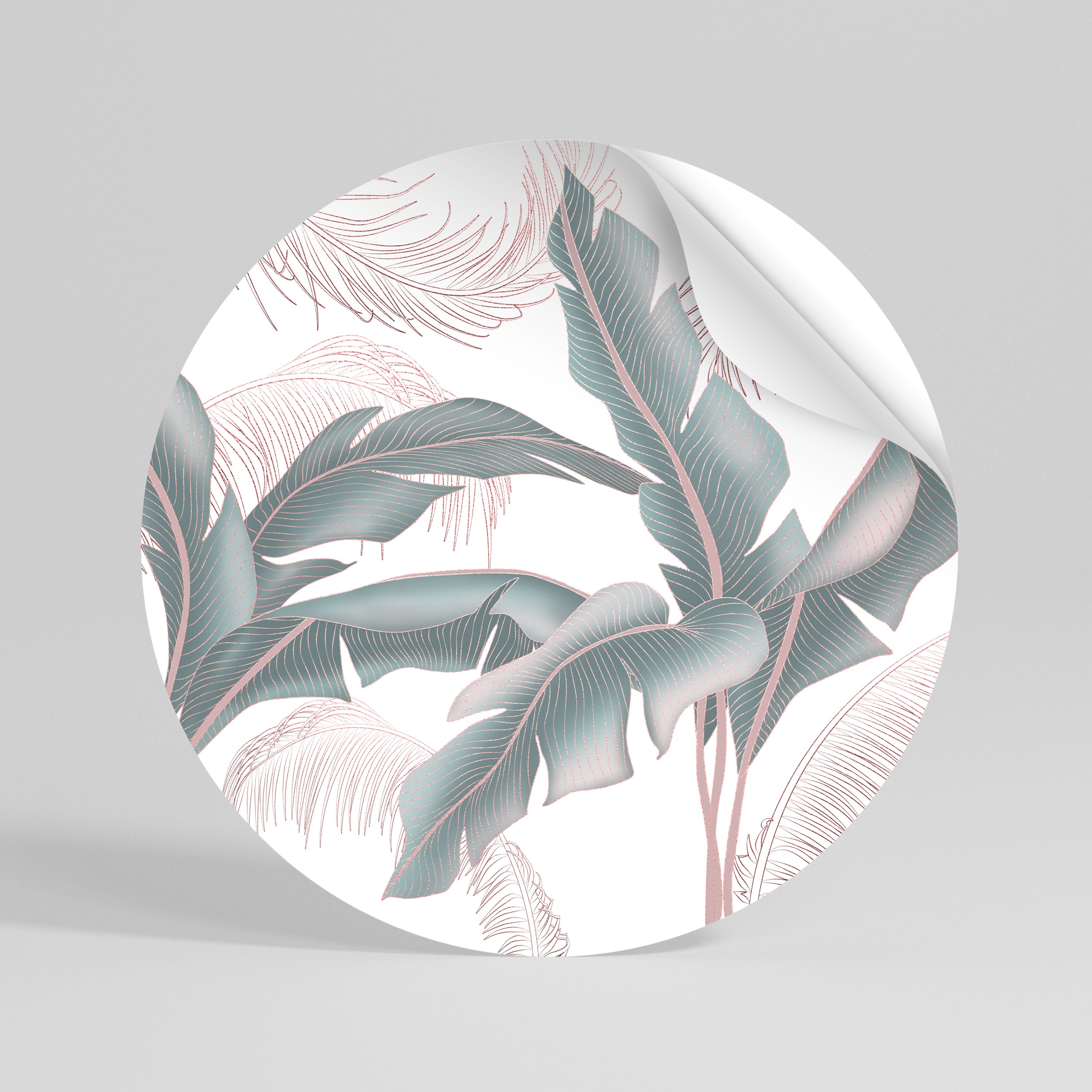 DELICATE BLISS Peel and Stick Round Sticker