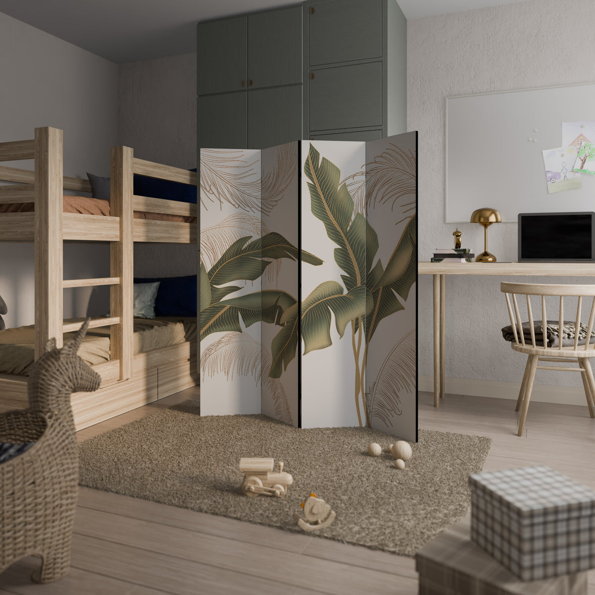 SUBTLE CHARM Biombo de 4 paneles