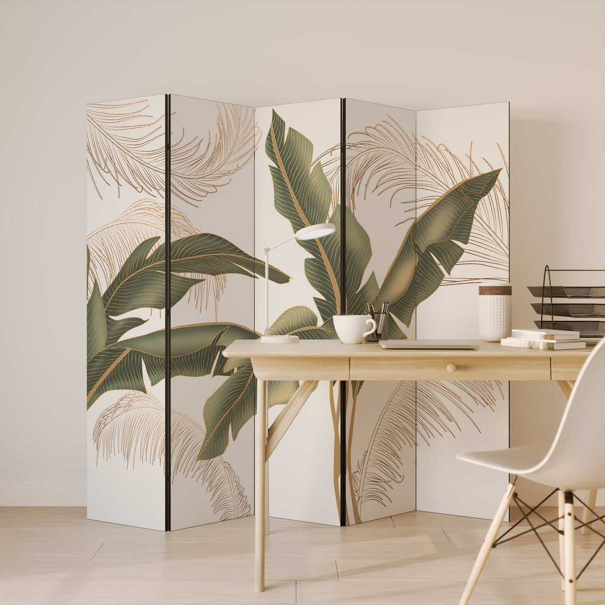 SUBTLE CHARM Biombo de 5 paneles