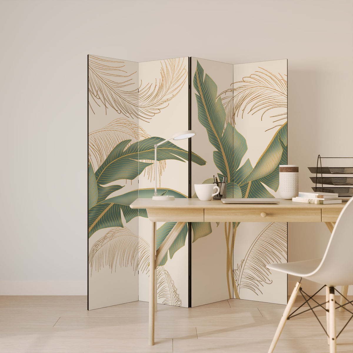 GENTLE HARMONY Biombo de 4 paneles