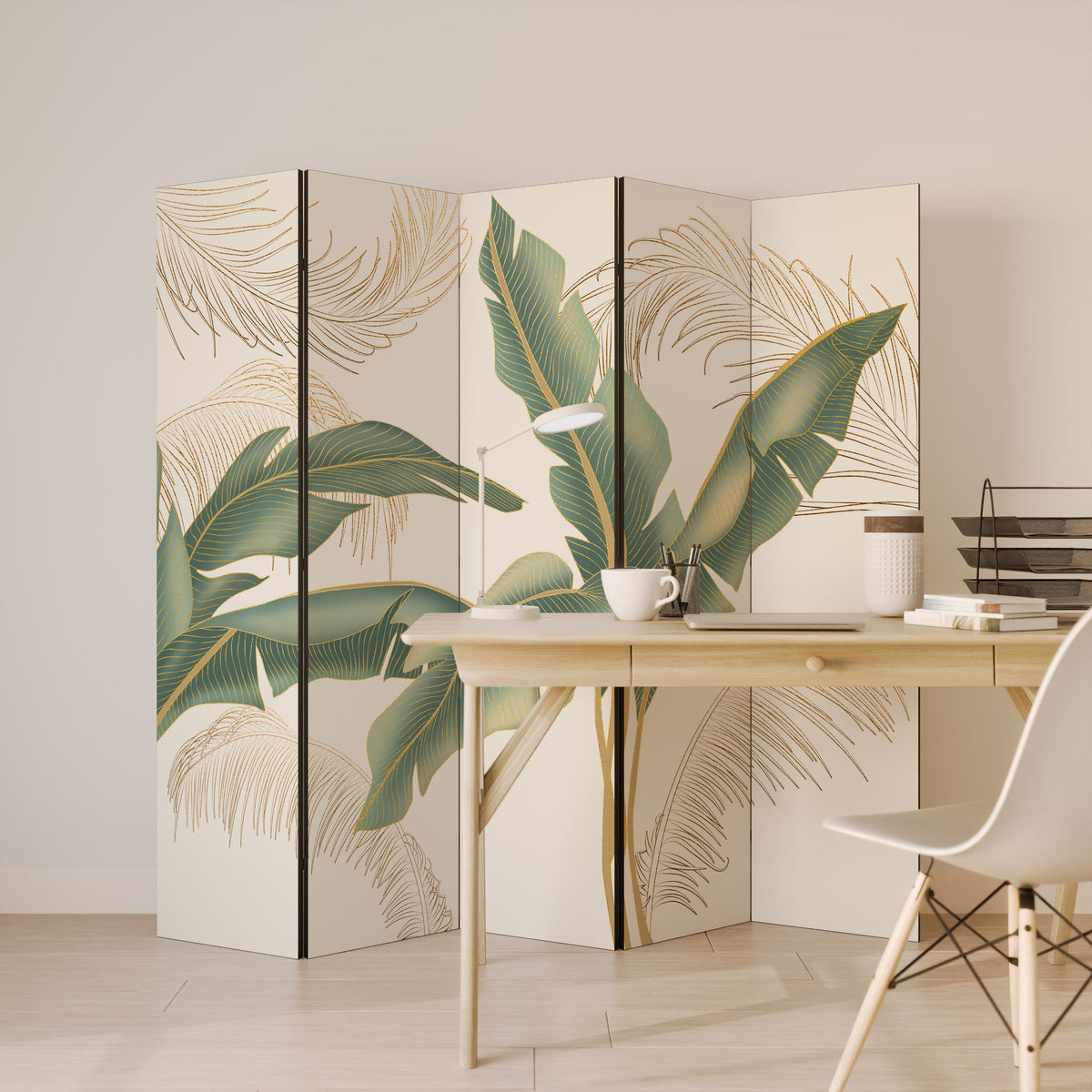GENTLE HARMONY Biombo de 5 paneles