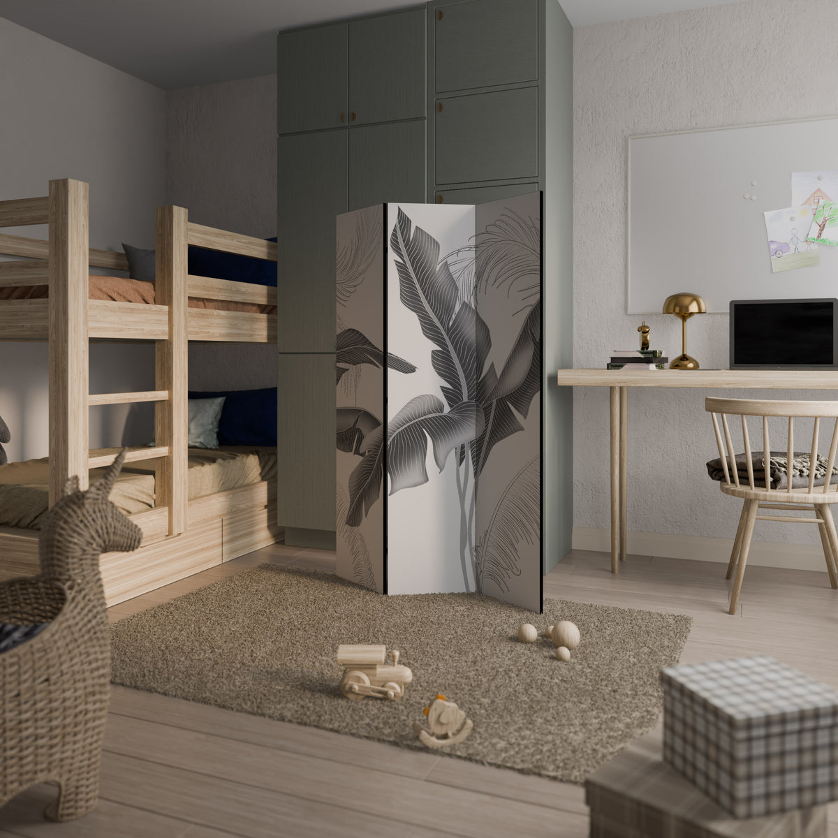 CALM ALLURE Biombo de 3 paneles