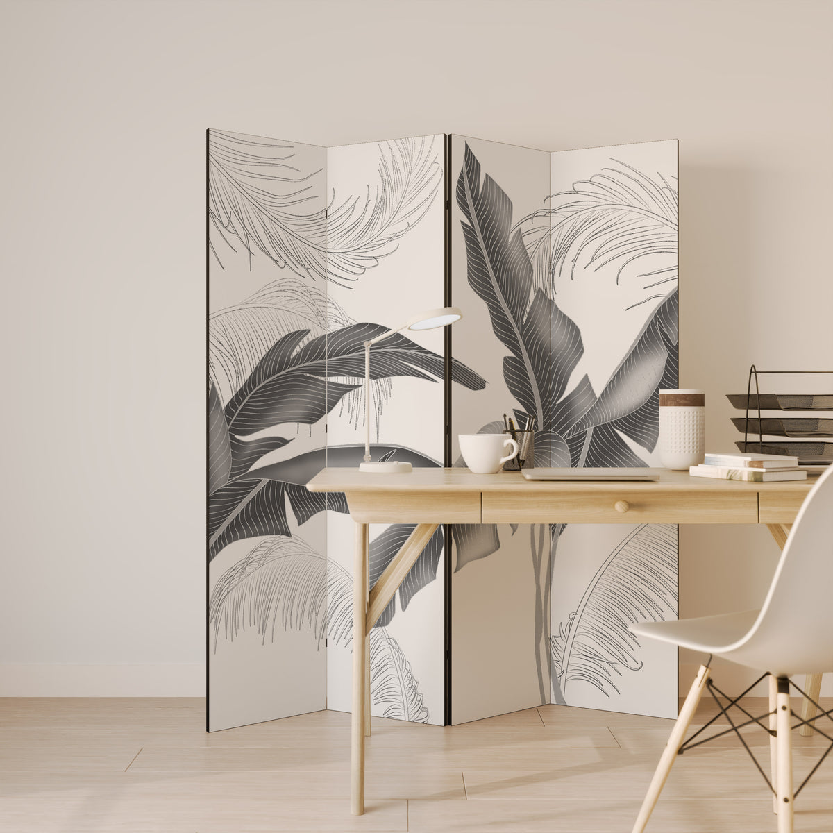 CALM ALLURE Biombo de 4 paneles