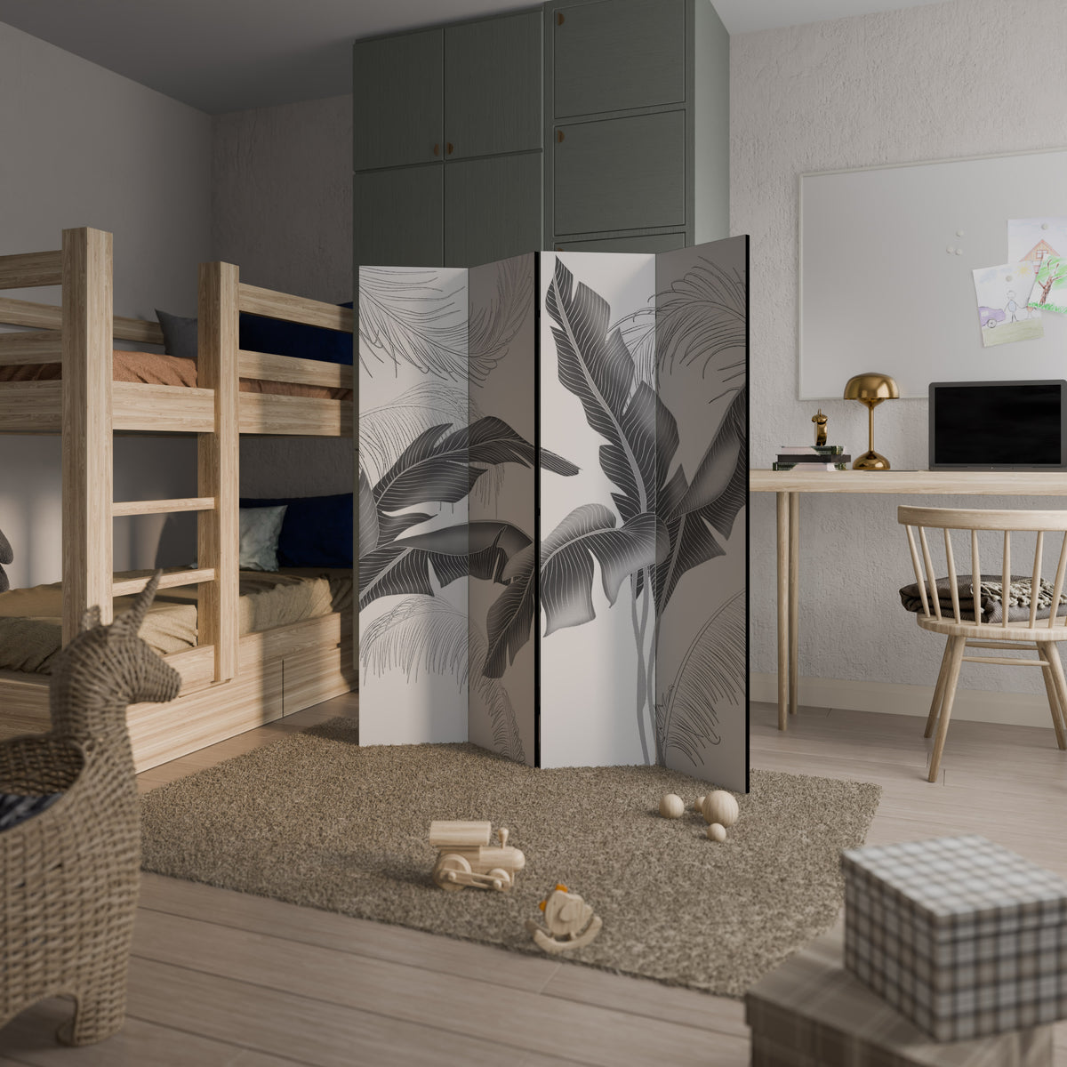 CALM ALLURE Biombo de 4 paneles