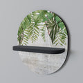 URBAN TROPICS Oval Art Shelf In Black Finish