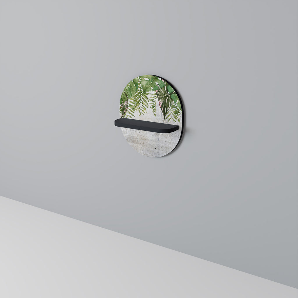 Estantería de arte ovalada URBAN TROPICS con acabado negro